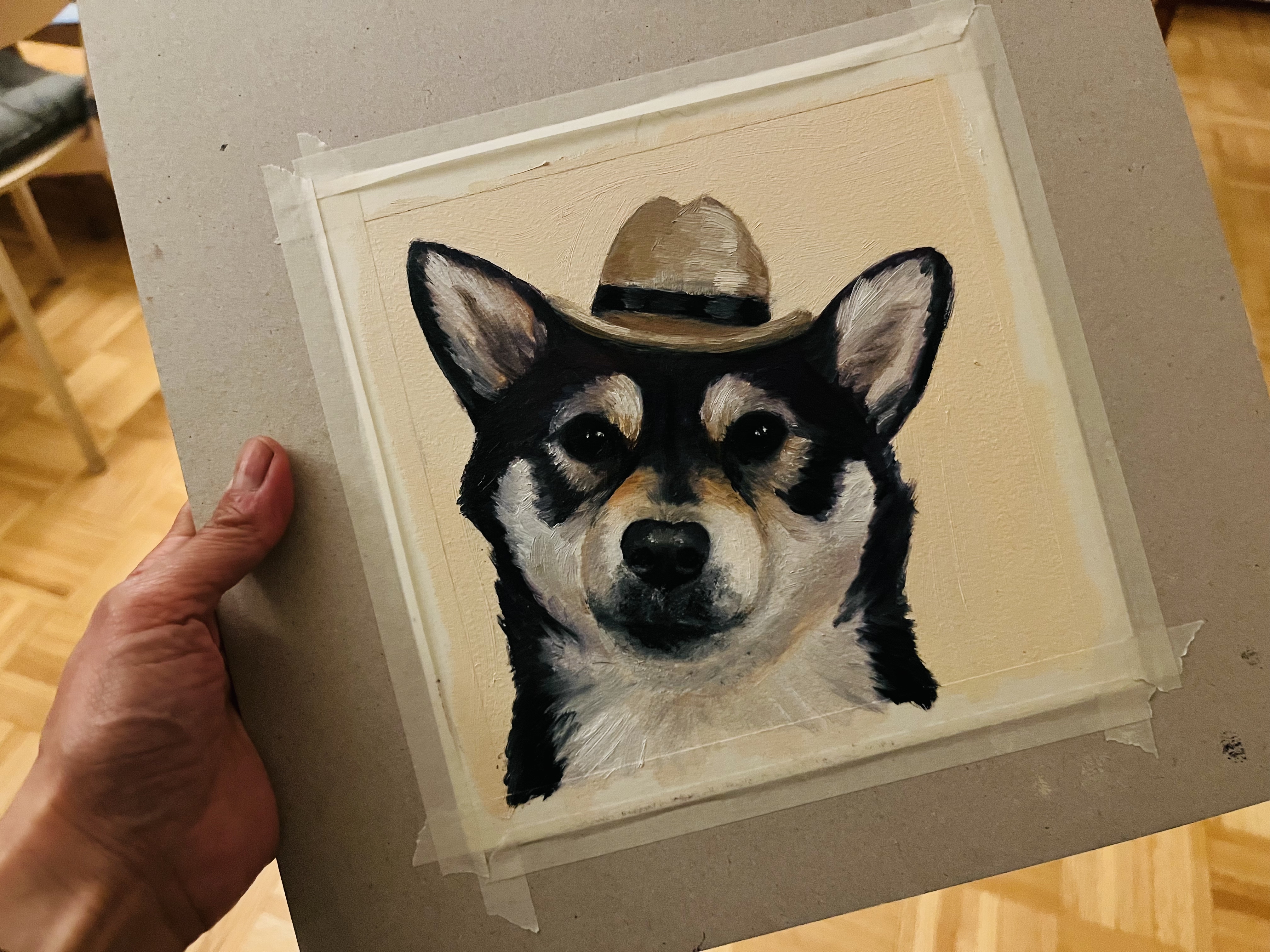 Taro — oil portrait in progress